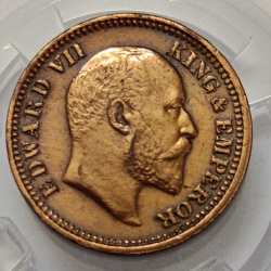 Edward 1/2 Pice 1904 Copper Coin High Grade
