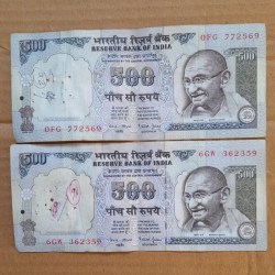 500 Ruppes Old Issue Gray Colour C Rang Rajan Vimal Jalan