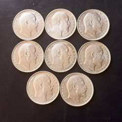 Alternative view of 🔥🔥Silver EDVARD COMPLETE YEARS COLLECTION SET BRITISH INDIA 🇮🇳 ALL FULLY SILVER EDWARD years SET 🎉🎉 8 DIFFERENT YEAR 🎉🎉1903/4/5/6/7/8/9/10 EXCELLENT CONDITION Each coin weight 11.6 gm