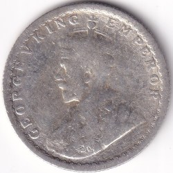 Alternative view of 1912 Half Rupee Silver George V King British India Rare Coin #2