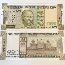 IS 179 Rs 500 India Banknote Star Replacement Issue 5GS Inset T 2024 Limited Issue Signed By Shaktikant Das Unique and Rare