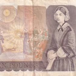 Alternative view of England (United Kingdom) 10 Pound (Elizabeth II Florence Nightingale) Rare Bank Note#B-2