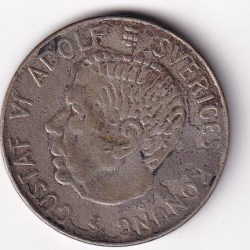 Sweden 5 Kronor 1955 Gustaf VI Adolf Silver Coin #D-180