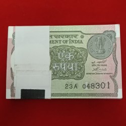 One Rs Rare Full Bundle Finance Secretary Atanu Chakraborty Year 2020 Gem Bunc Condition 048301