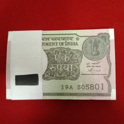 One Rs Rare Full Bundle Finance Secretary Atanu Chakraborty Year 2020 Gem Bunc Condition 505801