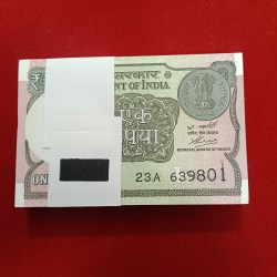 One Rs Rare Full Bundle Finance Secretary Atanu Chakraborty Year 2020 Gem Bunc Condition 639801