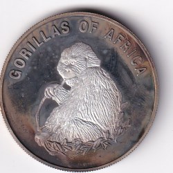 Uganda 1000 Shillings 2002 (Eating gorilla) Commemorative Coin #D-204