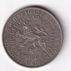 Alternative view of Federal Republic of Germany 5 Deutsche Mark (Universitat Heidelberg) Rare Commemorative Coin #D-209