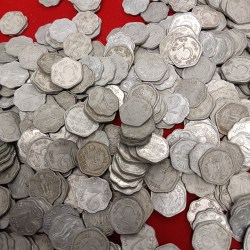 Two Paise Or 3 Paise Aluminium Coins Mix Years Mix Mints 100 Pcs Given Good Condition