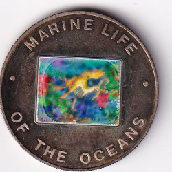 Uganda 1000 Shillings 2002 (Octopus) Rare Beautiful Coloured Commemorative Coin#D-211