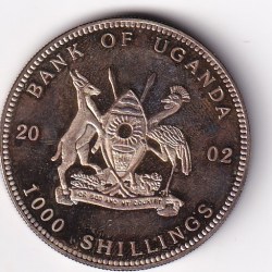 Alternative view of Uganda 1000 Shillings 2002 (Octopus) Rare Beautiful Coloured Commemorative Coin#D-211