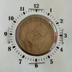 Five Rs Rare 2 "o Clock Error Coin Maulana Abdul Kalam Azad 125 th Aniversary Hyderabad Mint RBI Mistake Coin