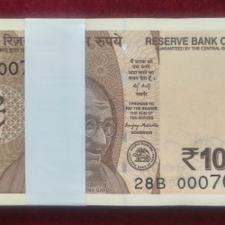 000701 - 000800 FANCY NUMBER SERIAL PACKET RARE 10 RUPEES 2025 GOVERNOR SANJAY MALHOTRA