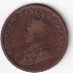 Alternative view of British India One Quarter Anna 1911 George V Rare Date Coin #D-230