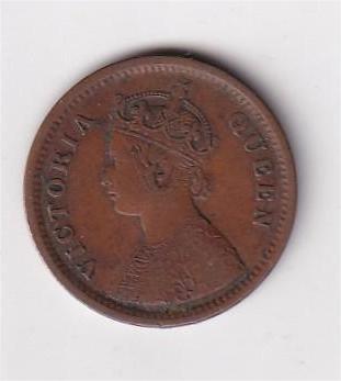 British India 1/2 Pice 1862 Victoria High Grade Coin #D-231 - Image 2