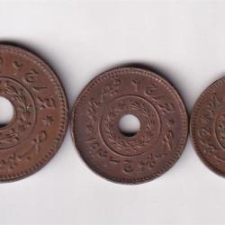 Alternative view of Princely state of George VI [Vijayarajji] (1 Payalo,1 Dhabu,1 Dhinglo) 3 Pcs Coin Set #d-243