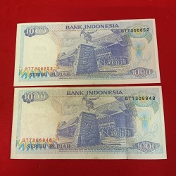 Alternative view of 1000 Rupiah Old Issue Notes 6 Pcs Given Republic Bank Of Indonesia