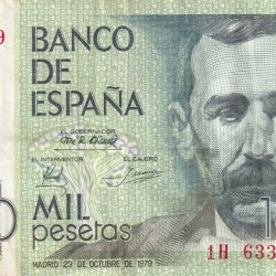 Spain 1000 Pesetas Rare Note