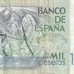 Alternative view of Spain 1000 Pesetas Rare Note
