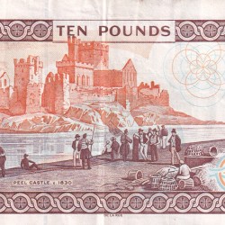 Alternative view of Isle of Man (British Crown dependencies) 10 Pounds Rare Note #B-2