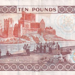 Alternative view of Isle of Man (British Crown dependencies) 10 Pounds Rare Note #B-2