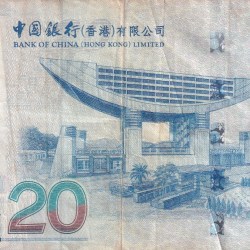 Alternative view of China › Hong Kong 20 Dollars Bank of China RARE NOTE
