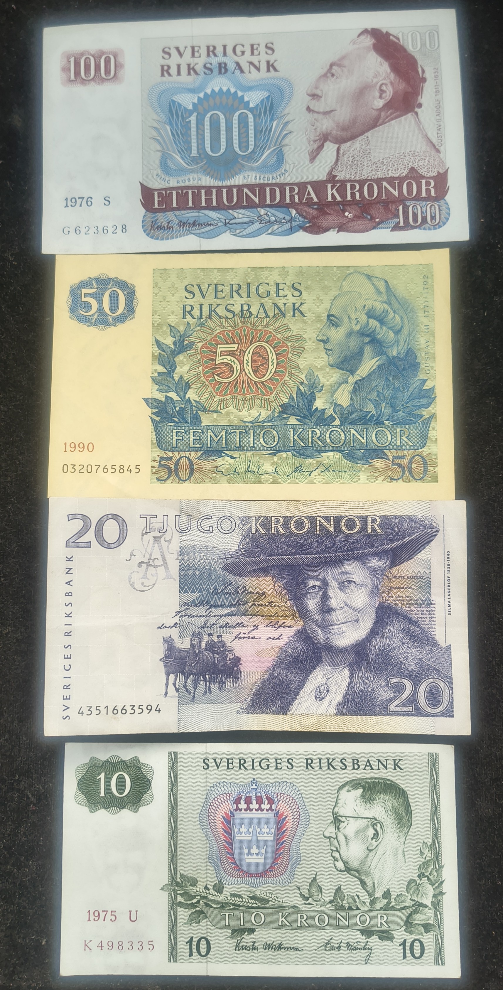 SWEDEN 10 DIFFERENT KRONOR OLD ISSUE RARE (10 NOTE SET) - Image 3