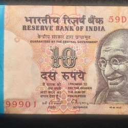10 RUPEES GOVERNOR C. RANGARAJAN RARE UNC SERIAL PACKET (LAST NOTE NUMBER 300000)