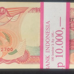 Alternative view of INDONESIA 100 RUPIAH RARE SERIALPACKET GEM UNC