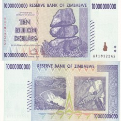 Zimbabwe 10000000000 UNC Note #Q