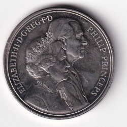 Alternative view of United Kingdom 5 Pounds 1997 (Elizabeth II Golden Wedding) UNC Commemorative Coin#D-244