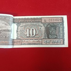 Alternative view of Ten Rs Rare Black Boat Full Bundle Governor RN Malhotra UNC Condition 011601