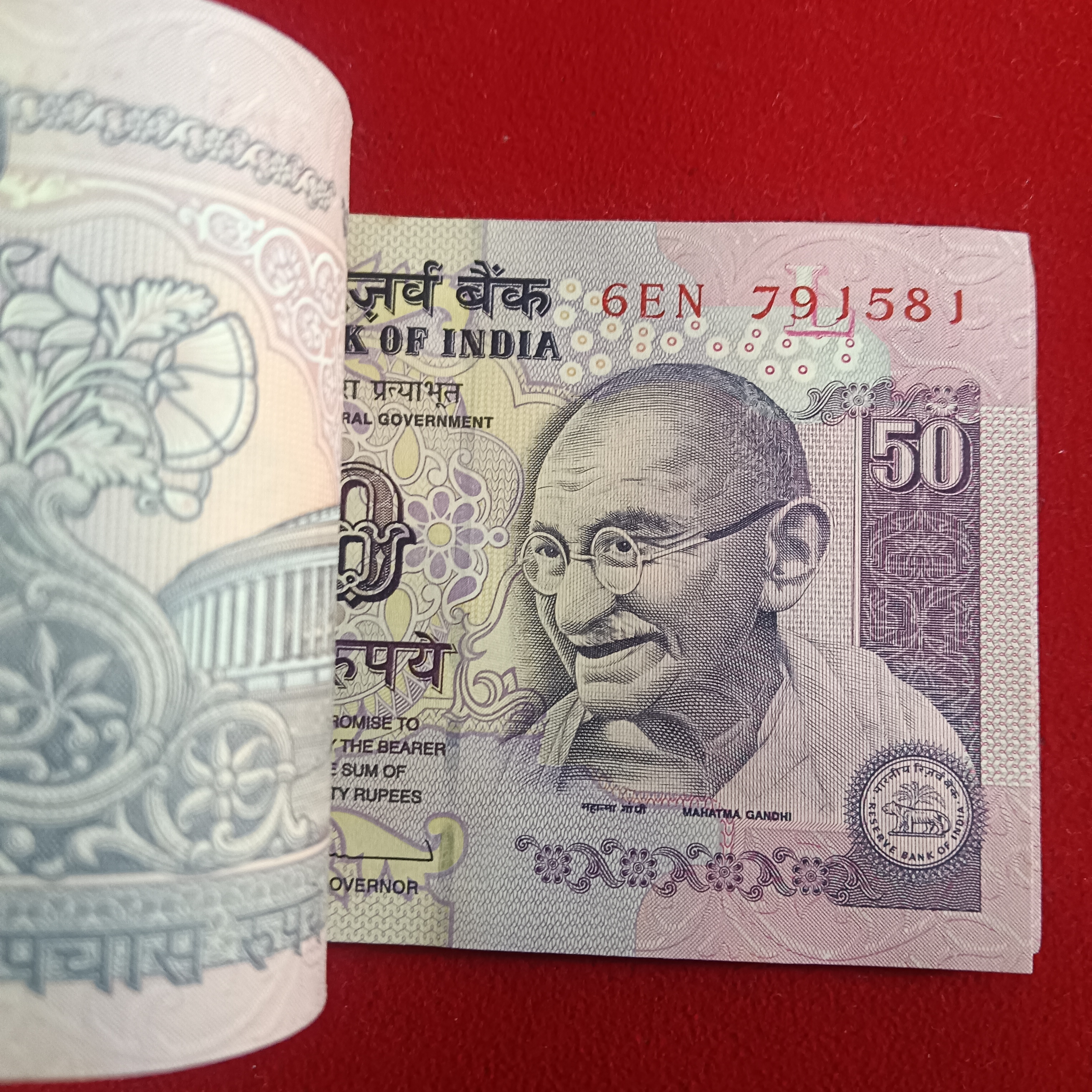 50 Rs Rare Old Parliament Full Bundle Governor D Subbarao 2011 Year 791501 - Image 4