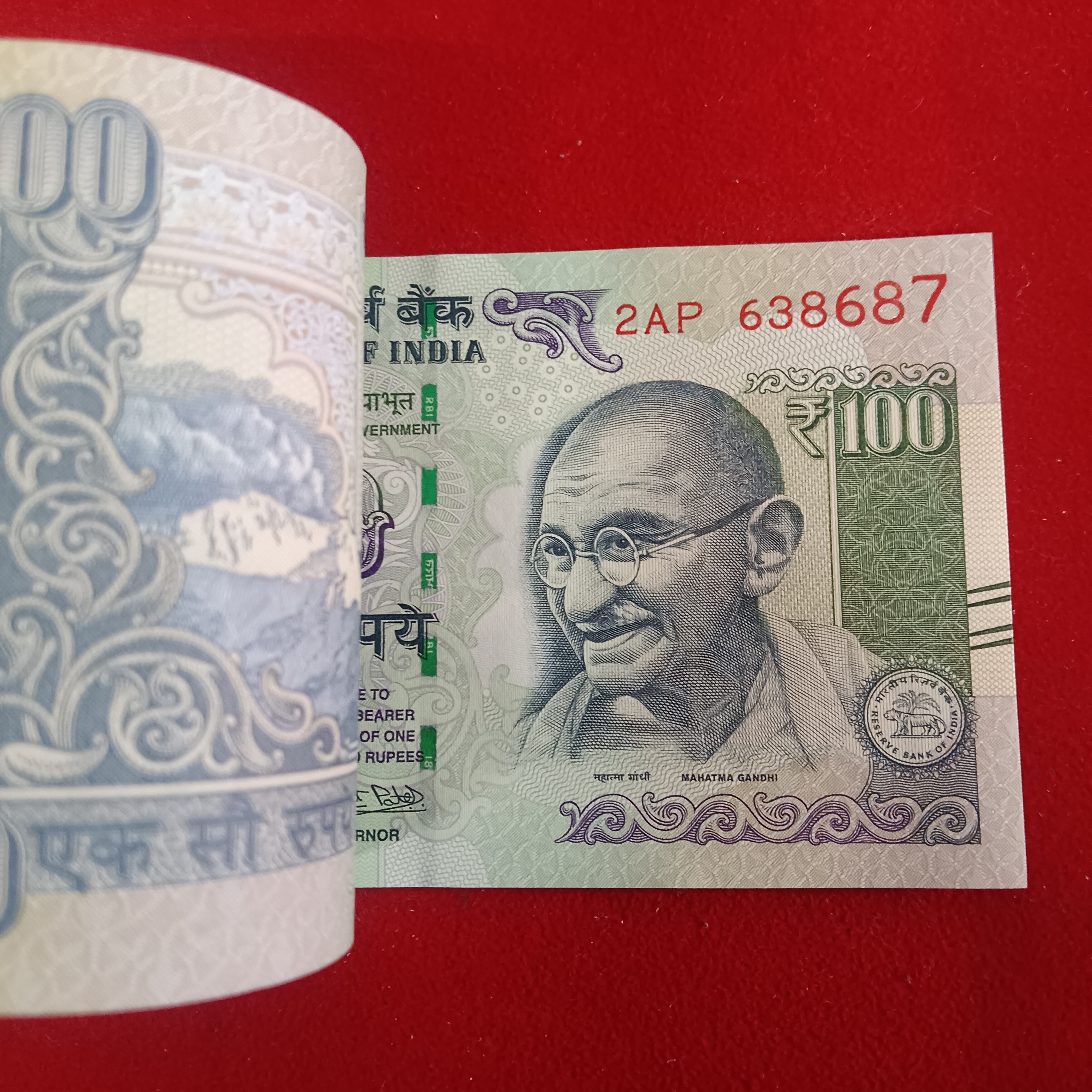 100 Rs Rare Full Bundle Governor Urjit Patel Doubling No 638638 Year 2016 638601 - Image 4