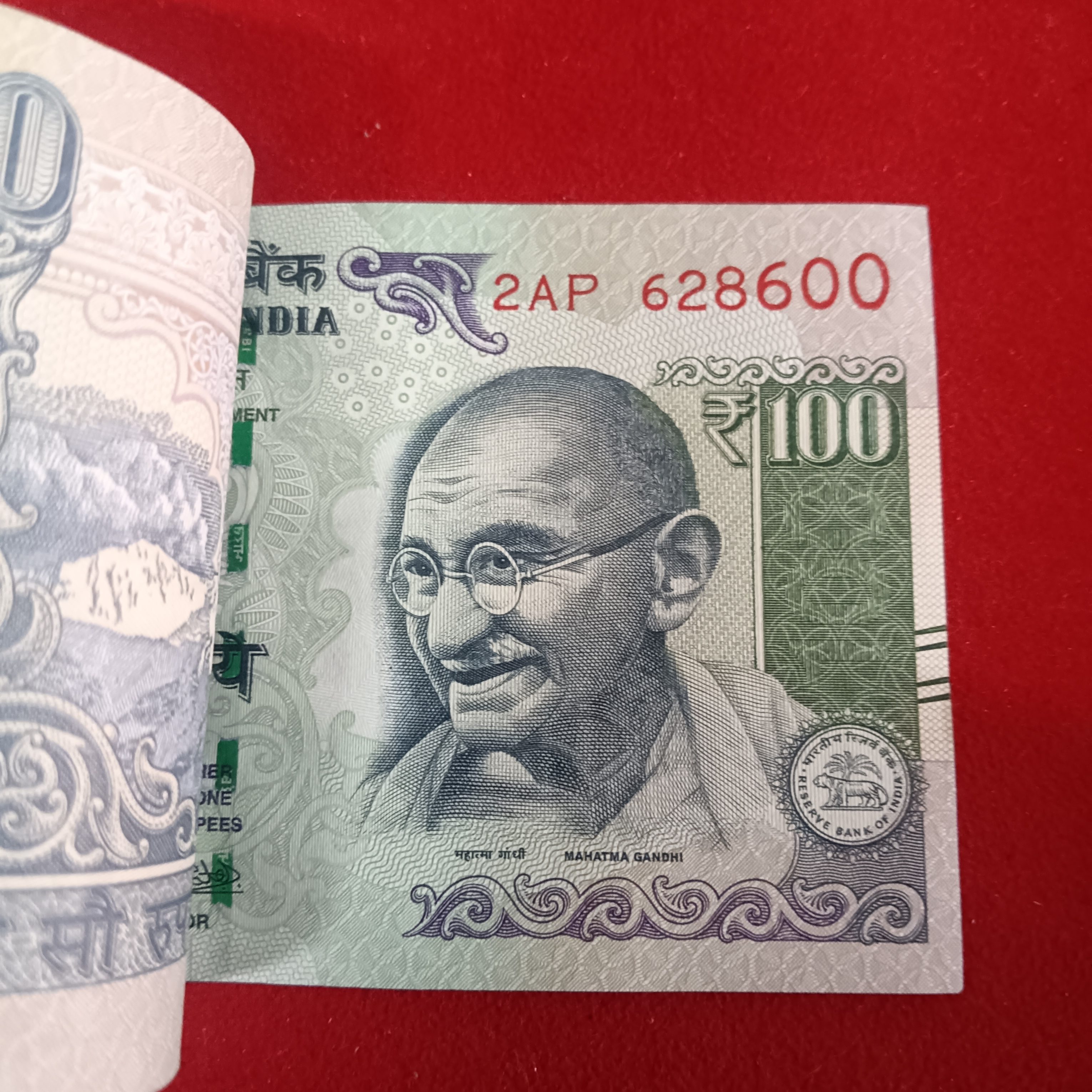 100 Rs Old Rare Full Bundle Governor Urjit Patel Unc Condition 2016 Year 628501 - Image 5