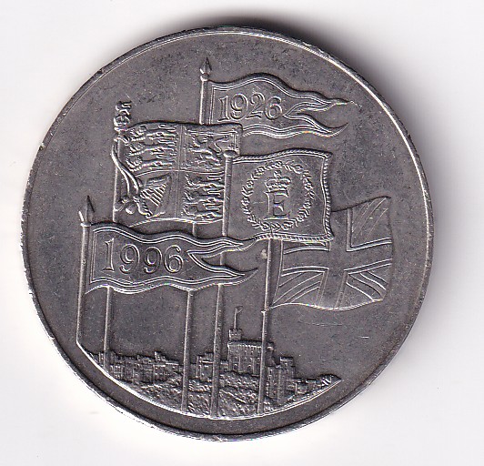United Kingdom 5 Pounds 1996 (Elizabeth II Queen's 70th Birthday) UNC Commemorative Coin#Z-18
