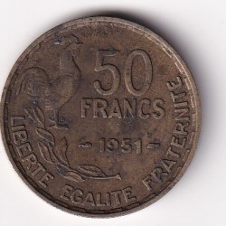 France 50 Francs 1951 Coin#Z-33