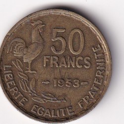 France 50 Francs 1953 Rare Coin#Z-35