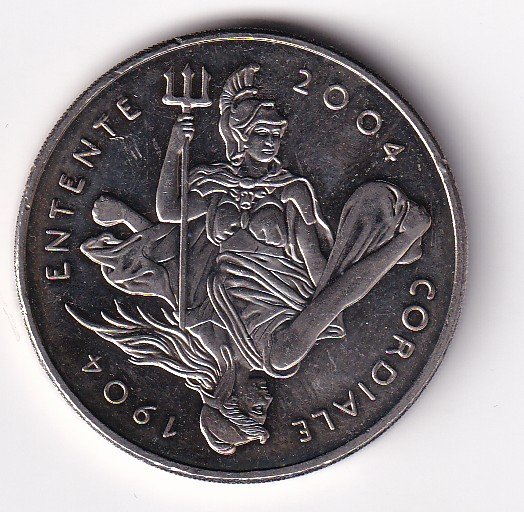 United Kingdom 5 Pounds 2004 (Elizabeth II Entente Cordiale) UNC Commemorative Coin
