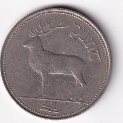 Alternative view of Ireland (1 Punt / 1 Pound) 1990 Coin#Z-26