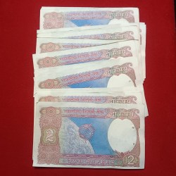 Alternative view of Two Rs Satalite Issue Notes 100 Pcs Given Gem Unc Condition