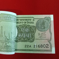 Alternative view of One Rs Rare Full Bundle Finance Secretary Atanu Chakraborty Year 2020 Gem Bunc Condition 216801