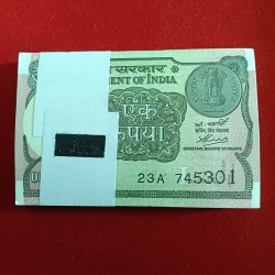 One Rs Rare Full Bundle Finance Secretary Atanu Chakraborty Year 2020 Gem Bunc Condition 745301