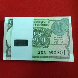 One Rs Rare Full Bundle Finance Secretary Atanu Chakraborty Year 2020 Gem Bunc Condition 990301