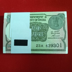 One Rs Rare Full Bundle Finance Secretary Atanu Chakraborty Year 2020 Gem Bunc Condition 639301