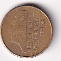 Alternative view of Netherlands 5 Gulden 1989 (Beatrix) Rare Coin #Z-49