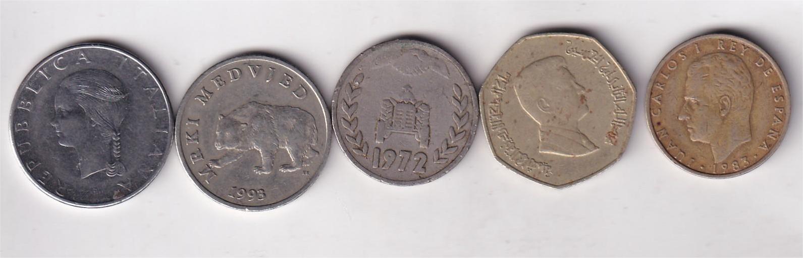 5 Different World Coin (5 PCS Lott) Coin Set #Z-61