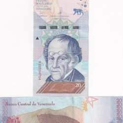 Venezuela 20 Bolívares GEM UNC RARE NOTE