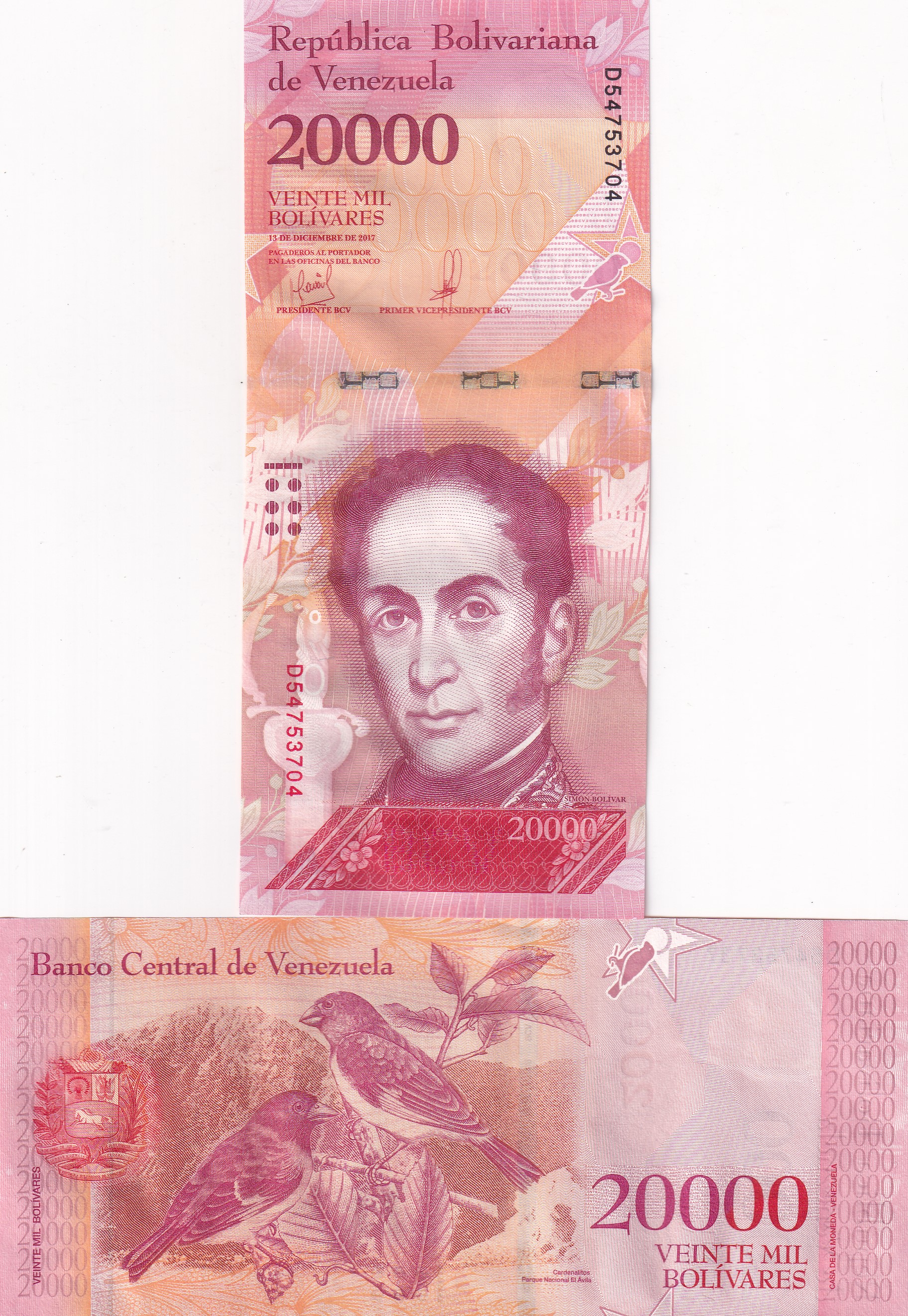 Venezuela 20000 Bolívares GEM UNC RARE NOTE