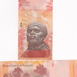 Venezuela 5 Bolívares GEM UNC RARE NOTE